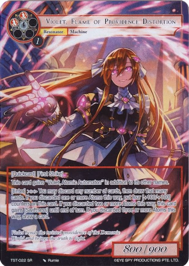Violet, Flame of Providence Distortion - Super Rare (TST-022)