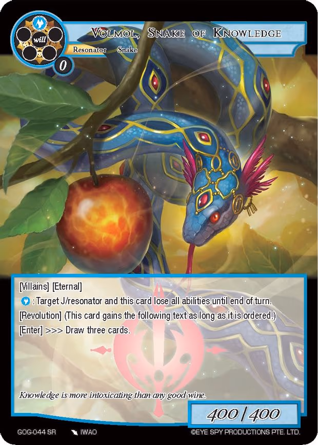 Volmol, Snake of Knowledge - Super Rare (GOG-044)