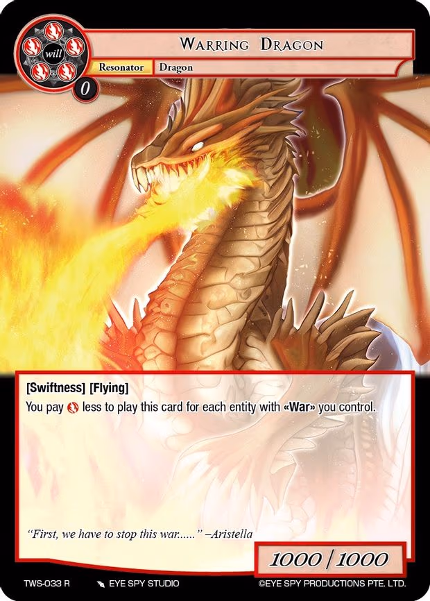 Warring Dragon - Rare (TWS-033 R)