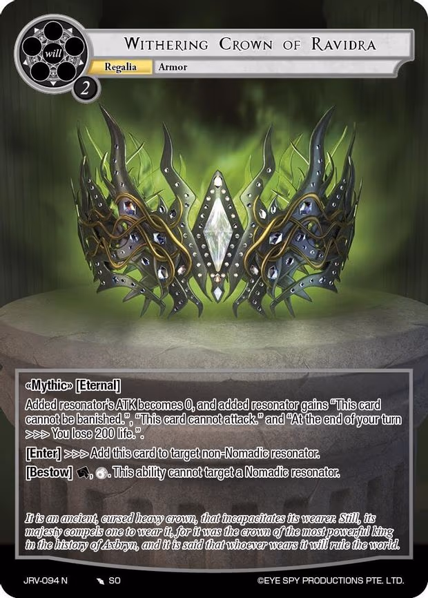 Withering Crown of Ravidra - Normal (JRV-094 N)