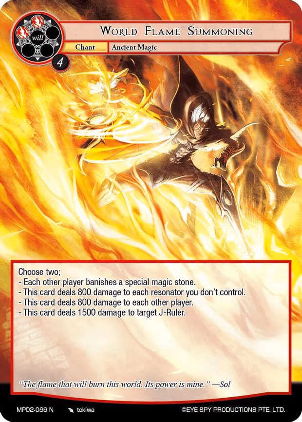 World Flame Summoning - Normal (MP02-099 N)