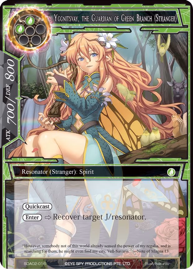 Yggnitsvay, the Guardian of Green Branch (Stranger) - Starter Exclusive (SDAO2-016)