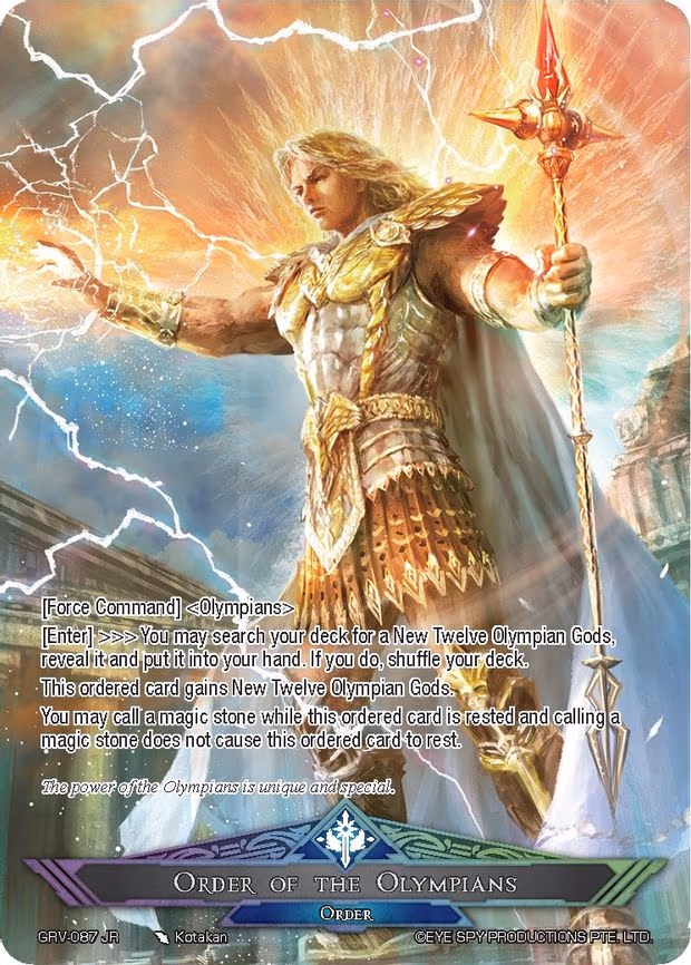 Zeus, the First Olympian // Order of the Olympians - Ruler Rare (GRV-087 JR)