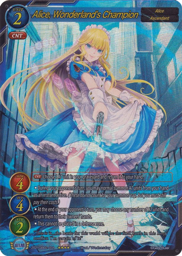 Alice, Wonderland's Champion