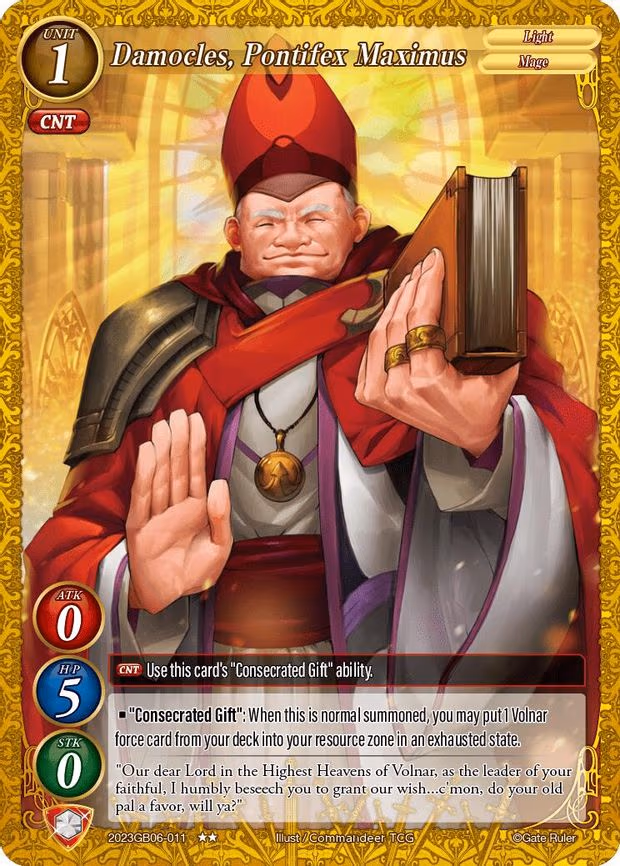 Damocles, Pontifex Maximus
