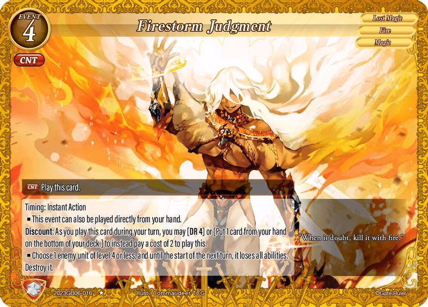 Firestorm Judgment - 1-Star (2023GB06-016)