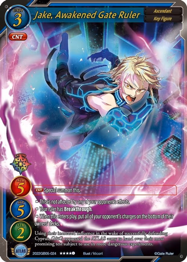Jake, Awakened Gate Ruler - Legend Rare (2022BG05-024)