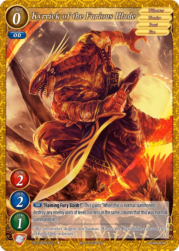 Kyrrick of the Furious Blade - 1-Star (2021GB04-022)