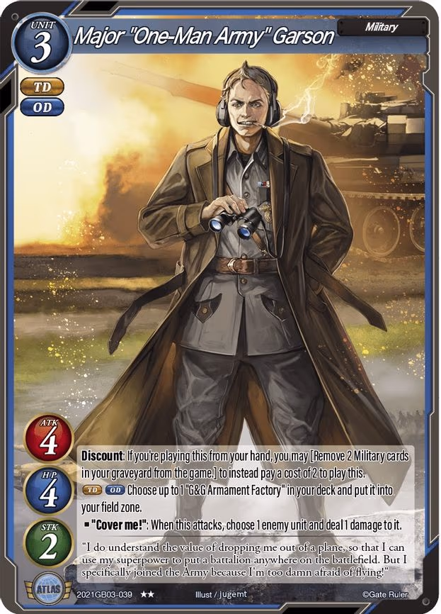 Major "One-Man Army" Garson - 2-Star (2021GB03-039)