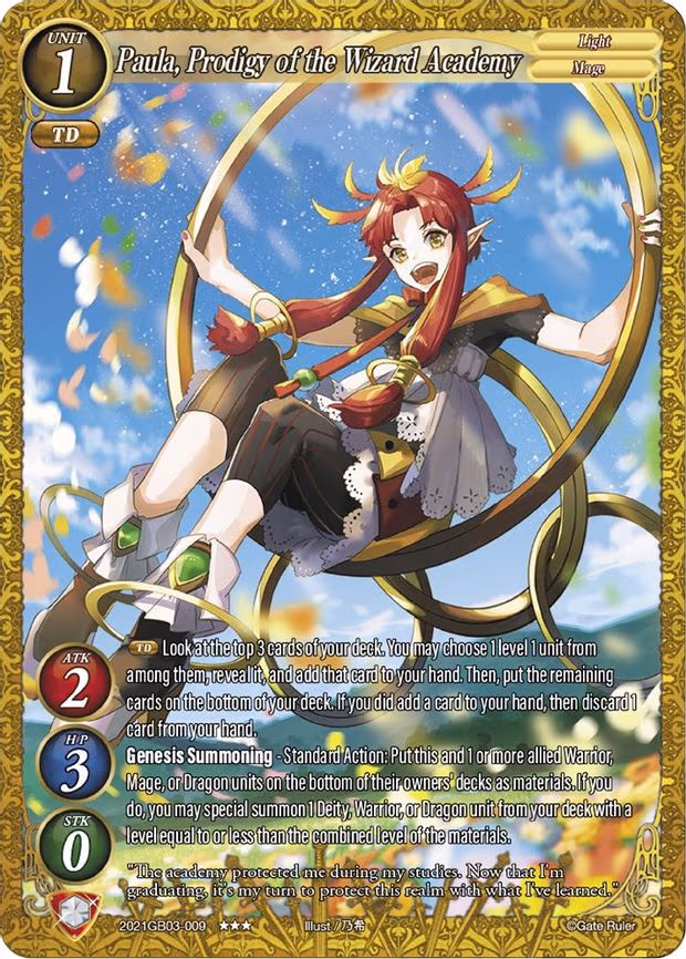 Paula, Prodigy of the Wizard Academy - 3-Star (2021GB03-009)