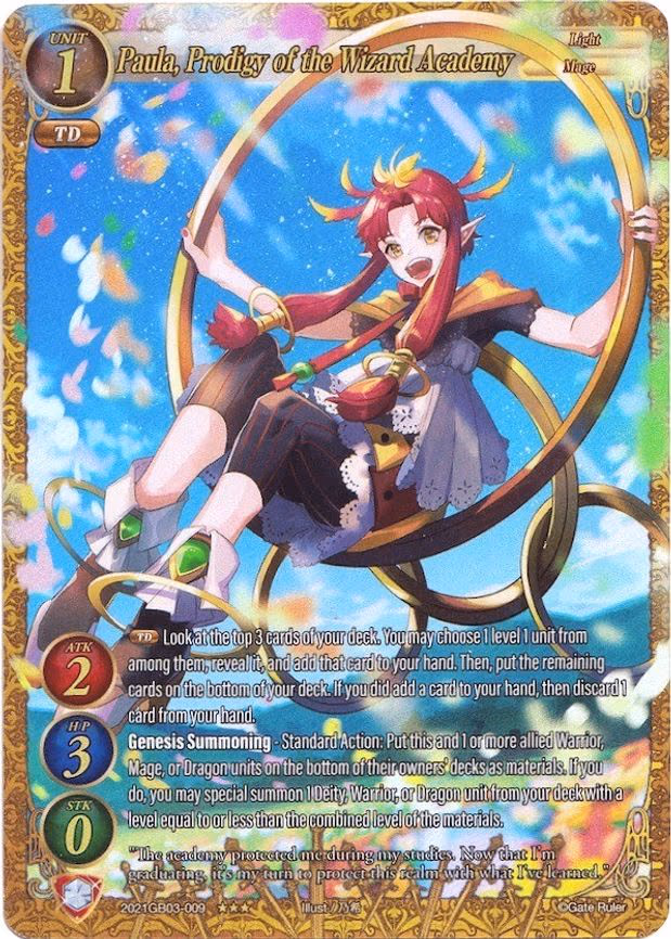 Paula, Prodigy of the Wizard Academy - 3-Star (2021GB03-009)