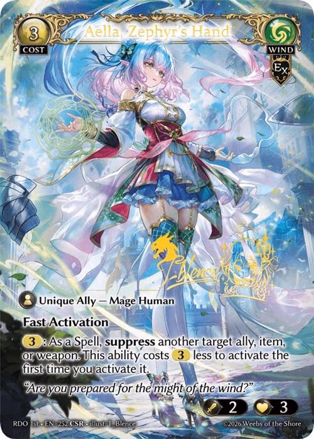 Aella, Zephyr's Hand