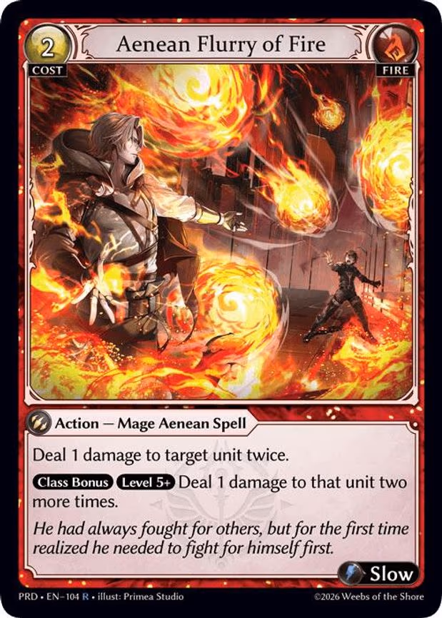Aenean Flurry of Fire - Rare (104)