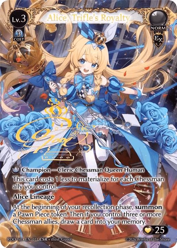 Alice, Trifle's Royalty