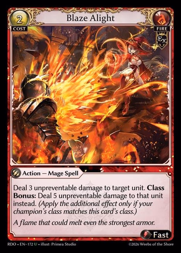 Blaze Alight - Uncommon (172)