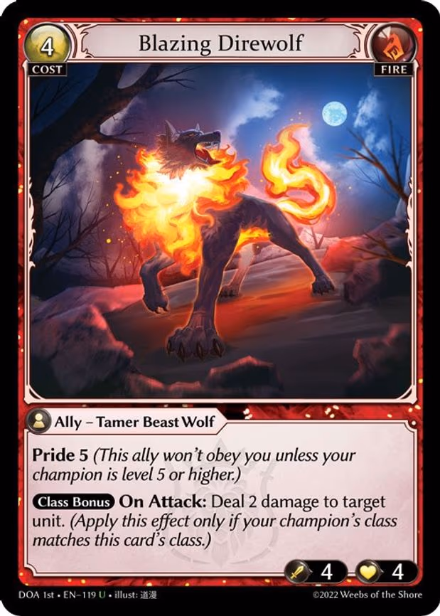 Blazing Direwolf - Uncommon (119)