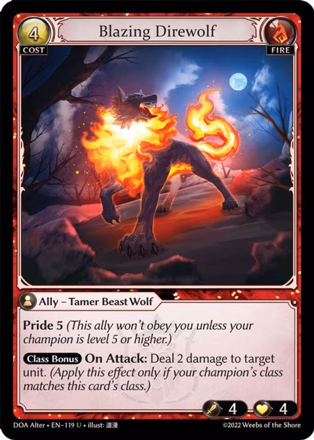 Blazing Direwolf - Uncommon (119)