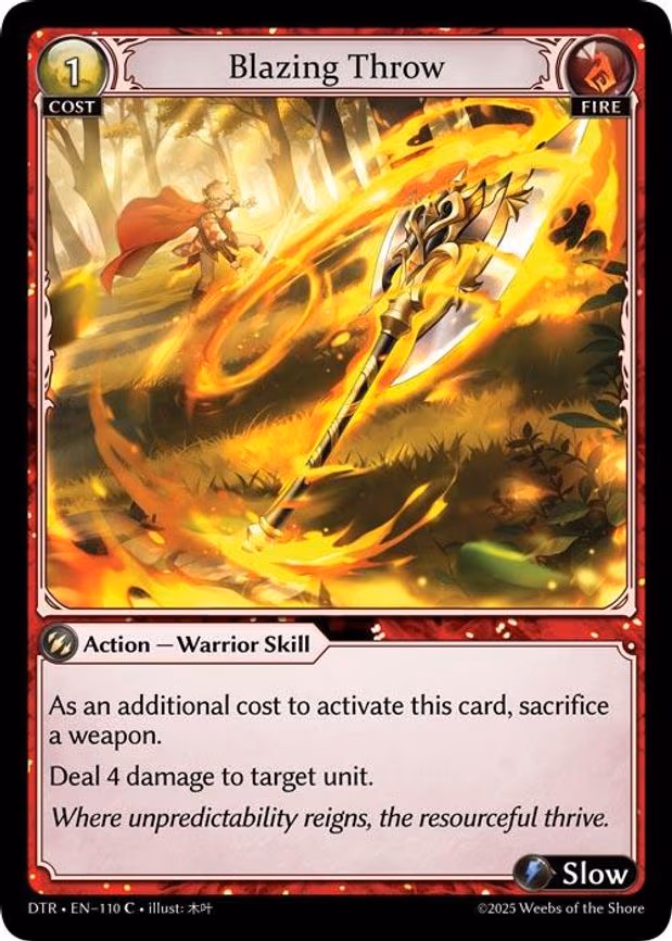Blazing Throw