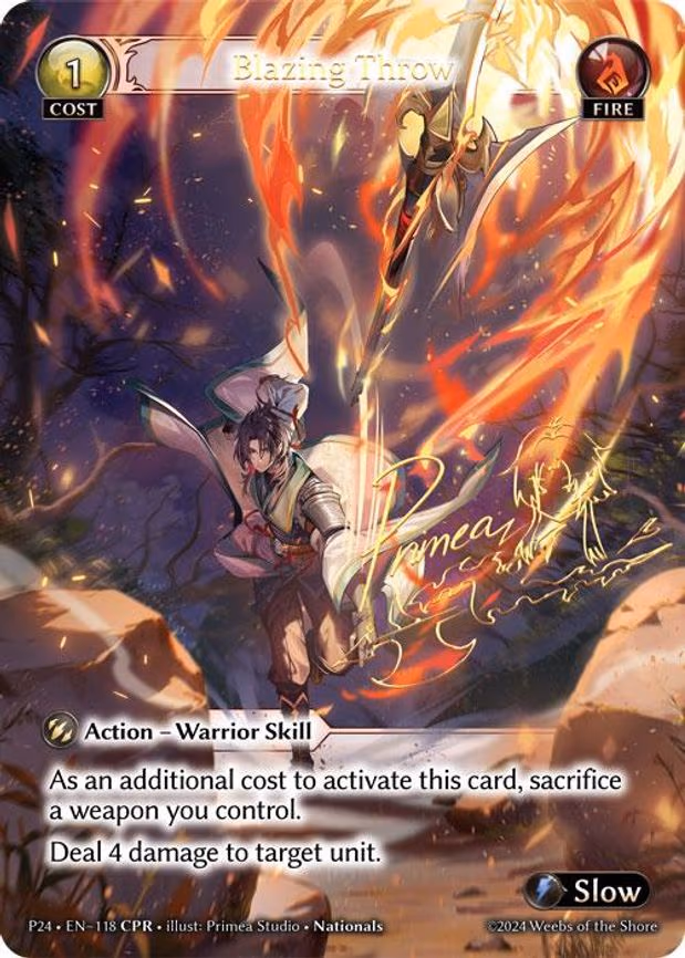 Blazing Throw
