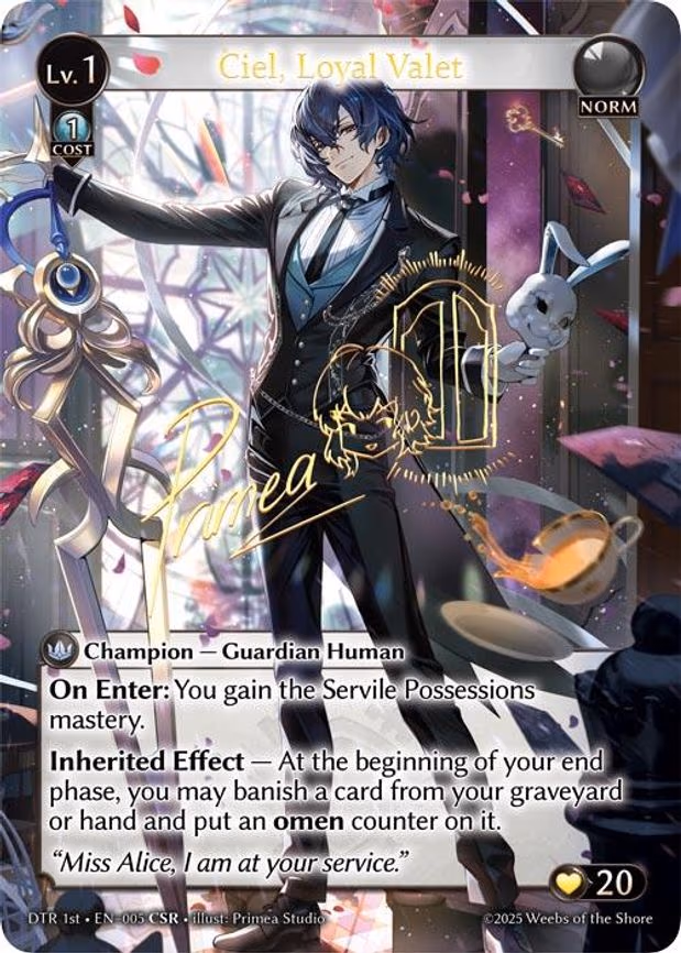 Ciel, Loyal Valet