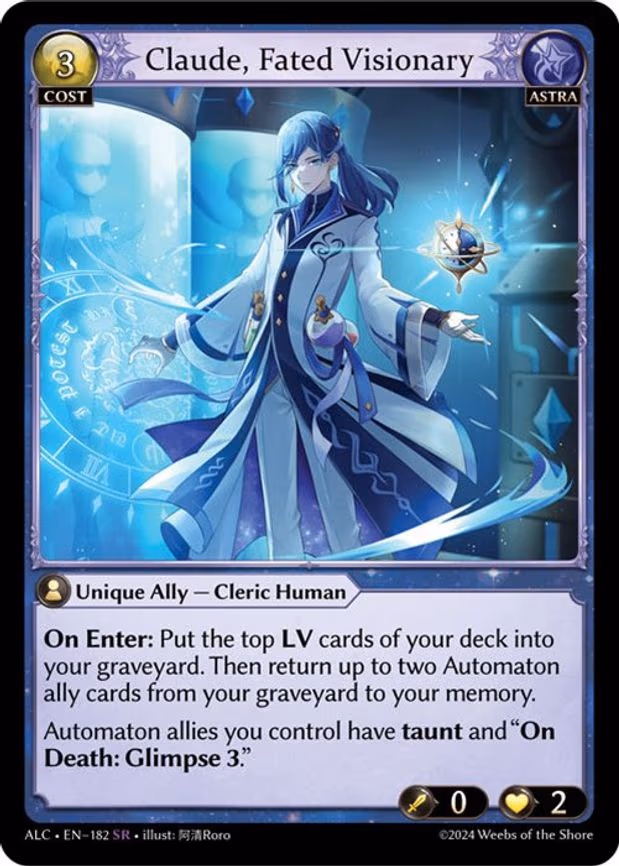 Claude, Fated Visionary - Super Rare (182)