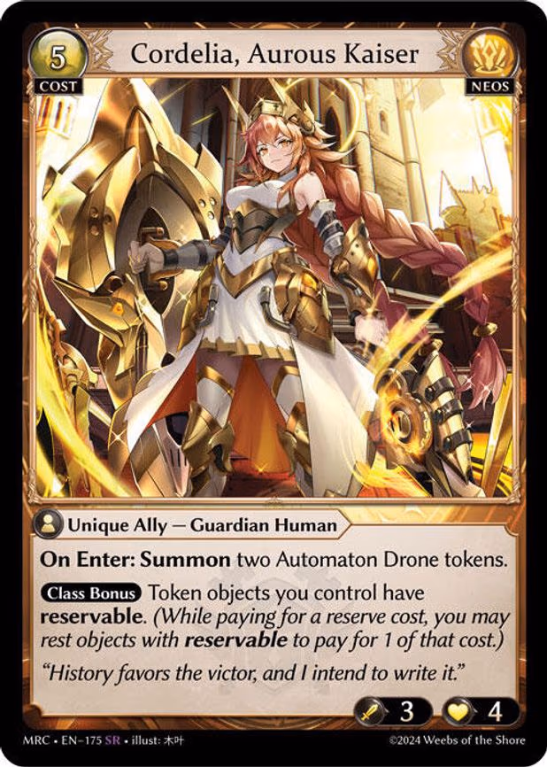 Cordelia, Aurous Kaiser - Super Rare (175)