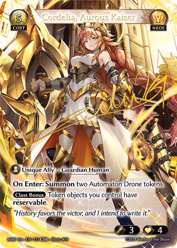 Cordelia, Aurous Kaiser - Collector Super Rare (175)