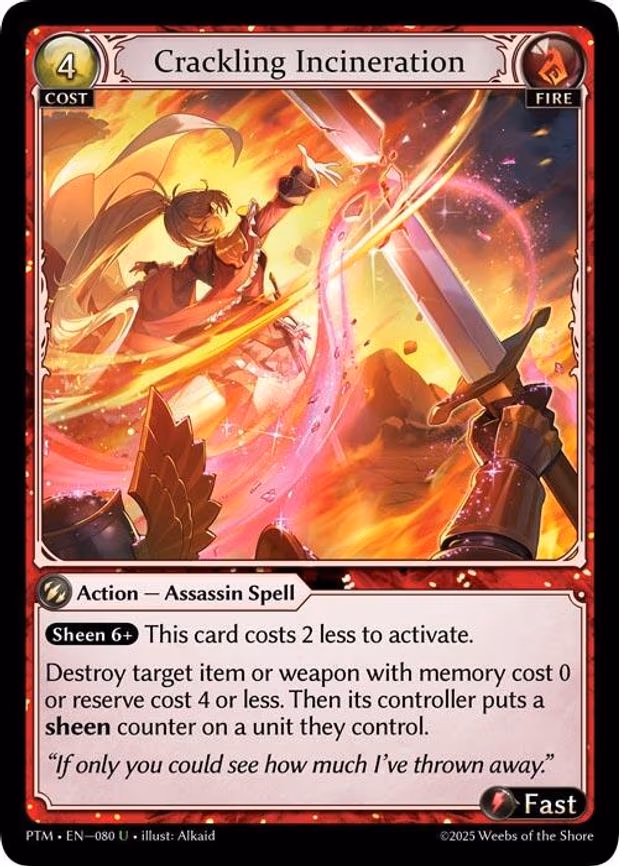Crackling Incineration - Uncommon (080)