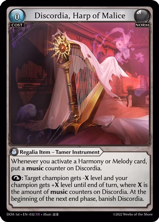 Discordia, Harp of Malice - Super Rare (032)