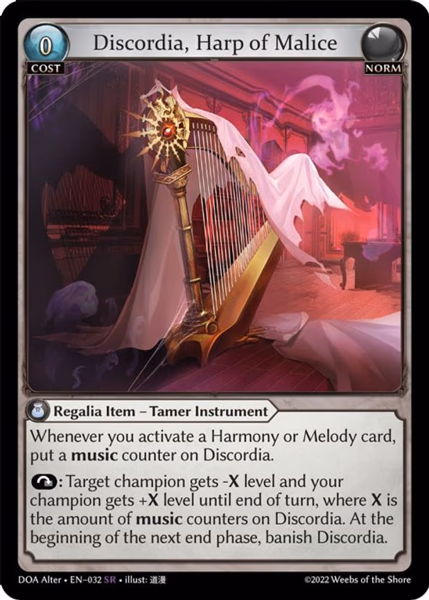 Discordia, Harp of Malice - Super Rare (032)