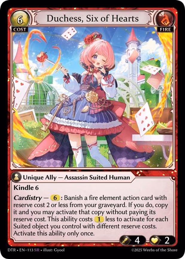 Duchess, Six of Hearts - Super Rare (113)
