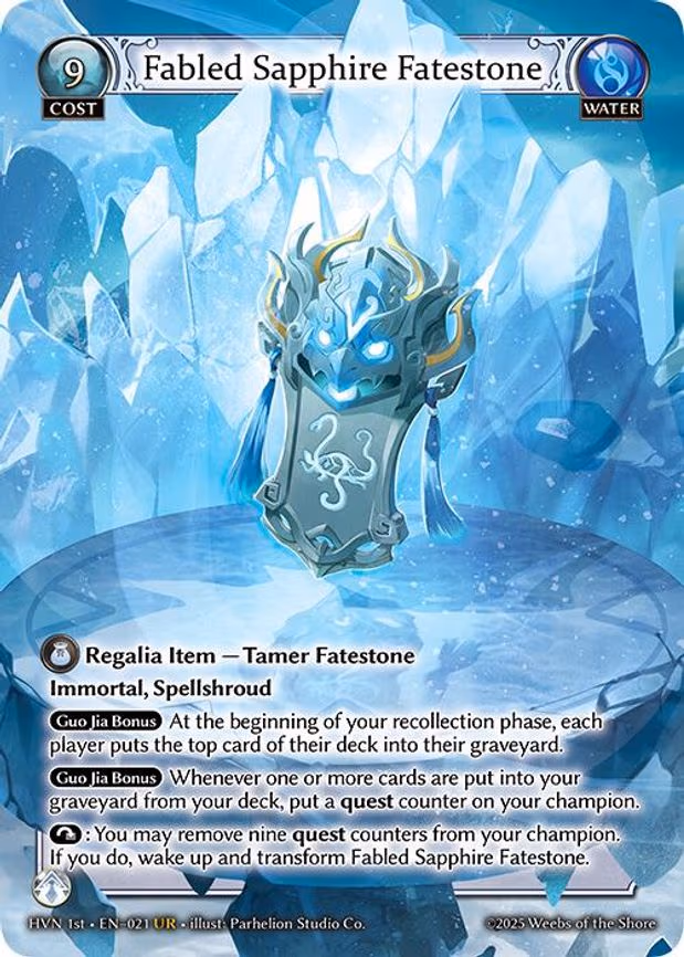 Fabled Sapphire Fatestone // Genbu, Black Tortoise - Ultra Rare (021)