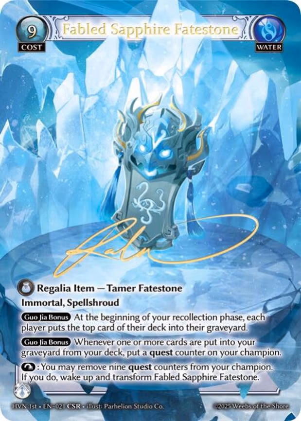 Fabled Sapphire Fatestone // Genbu, Black Tortoise