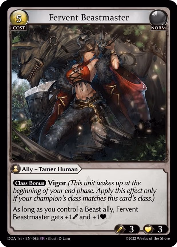 Fervent Beastmaster - Super Rare (086)