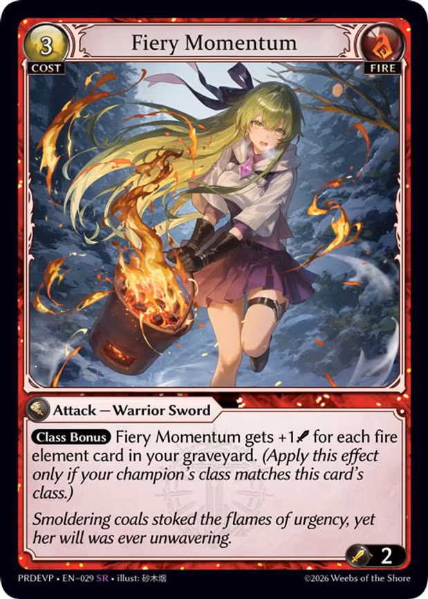 Fiery Momentum - Super Rare (029)