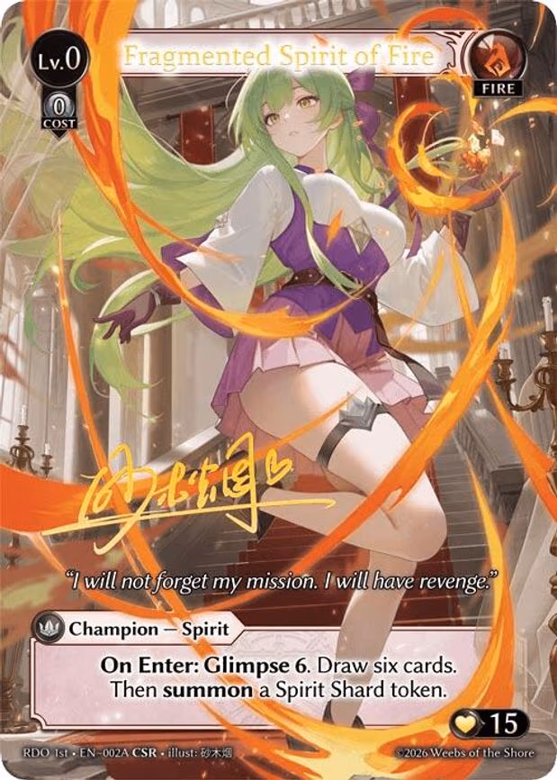 Fragmented Spirit of Fire - Collector Super Rare (002A)