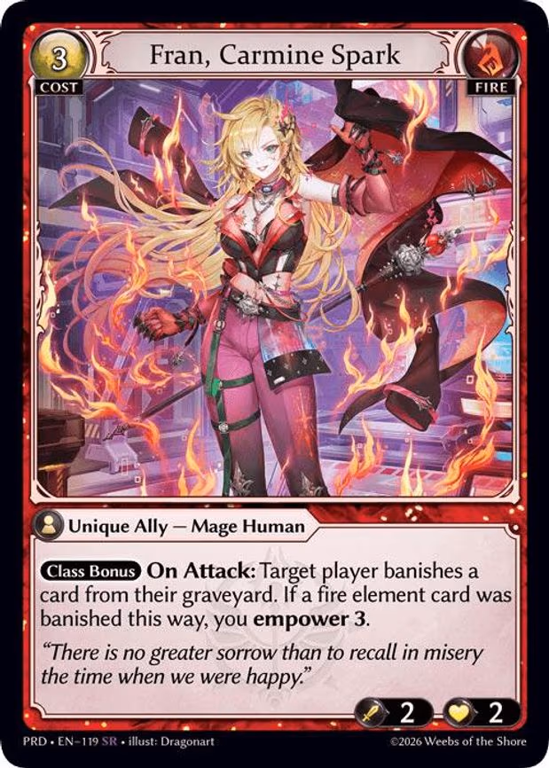 Fran, Carmine Spark - Super Rare (119)