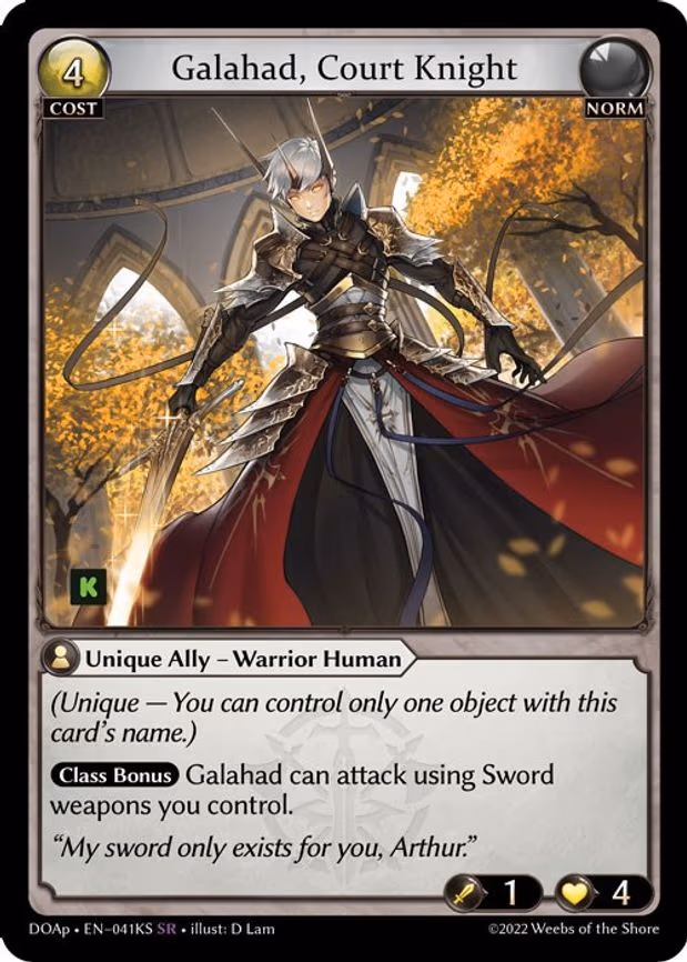 Galahad, Court Knight - Super Rare (041KS)