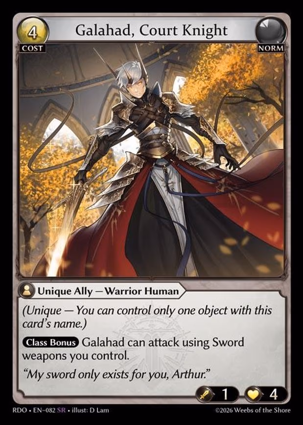 Galahad, Court Knight - Super Rare (082)