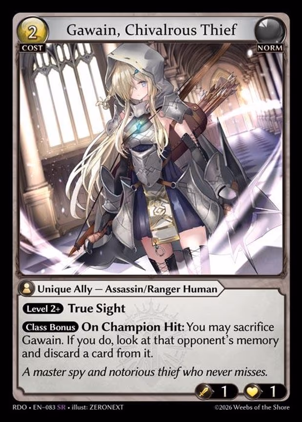 Gawain, Chivalrous Thief - Super Rare (083)