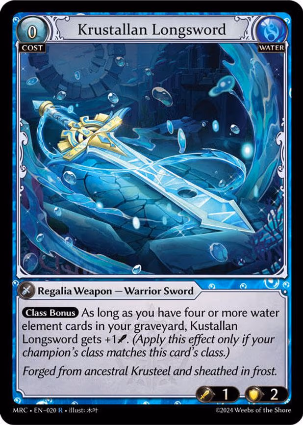 Krustallan Longsword - Rare (020)