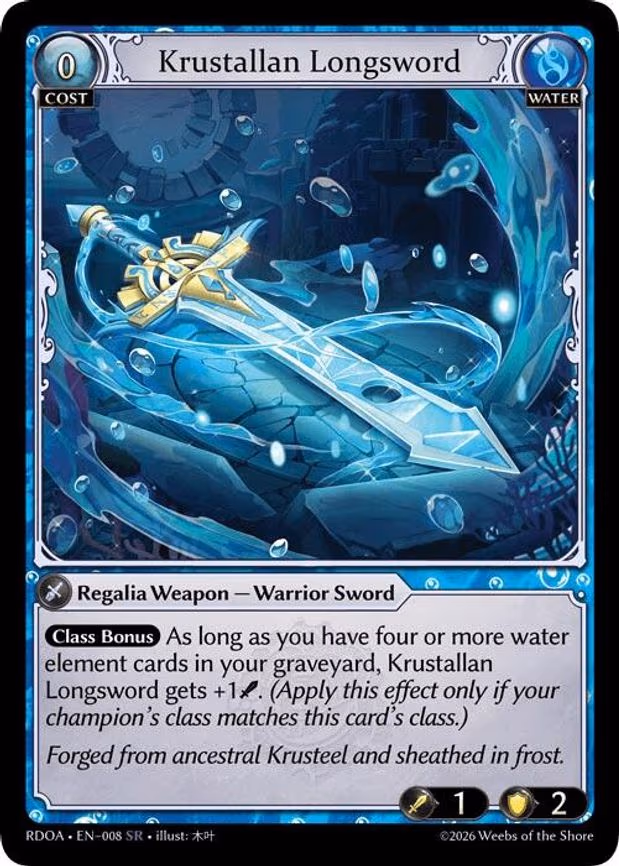 Krustallan Longsword - Super Rare (008)