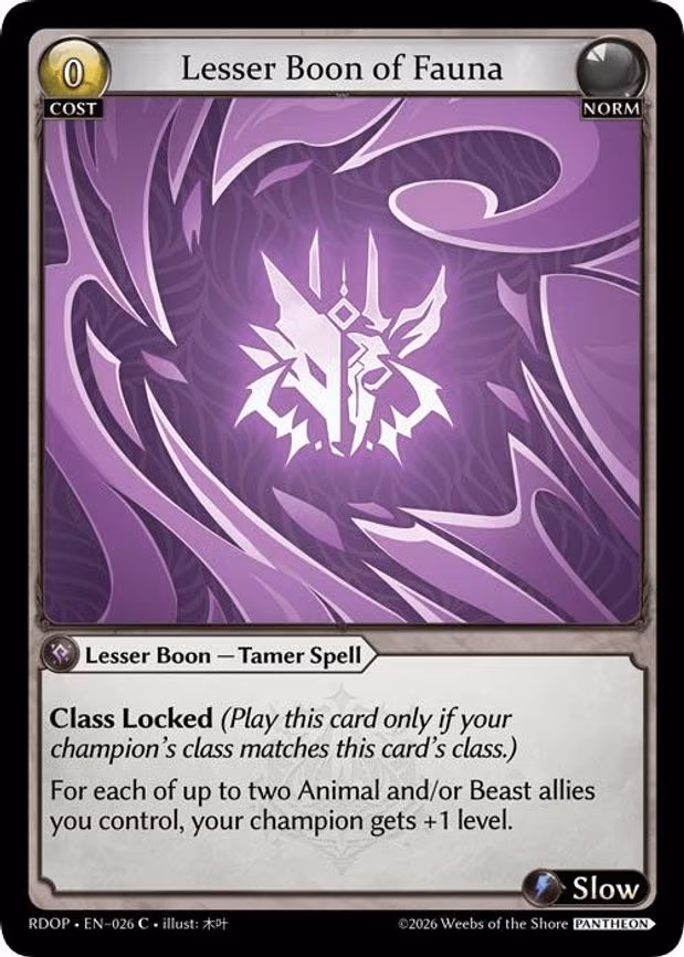 Lesser Boon of Fauna - Common (026)