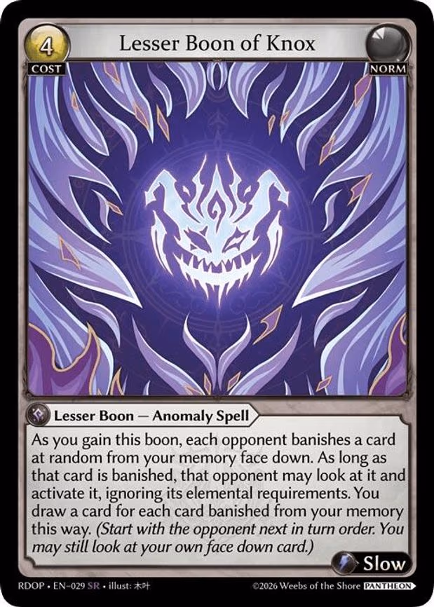 Lesser Boon of Knox - Super Rare (029)