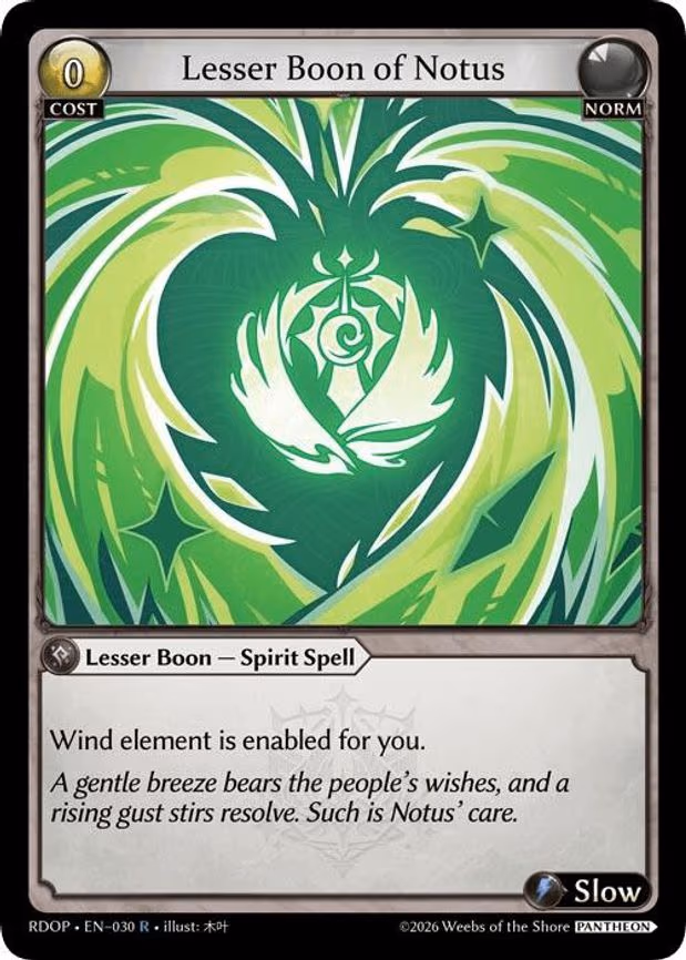 Lesser Boon of Notus - Rare (030)