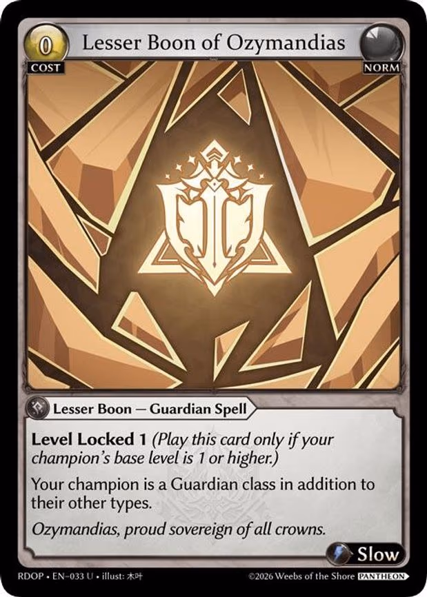 Lesser Boon of Ozymandias - Uncommon (033)