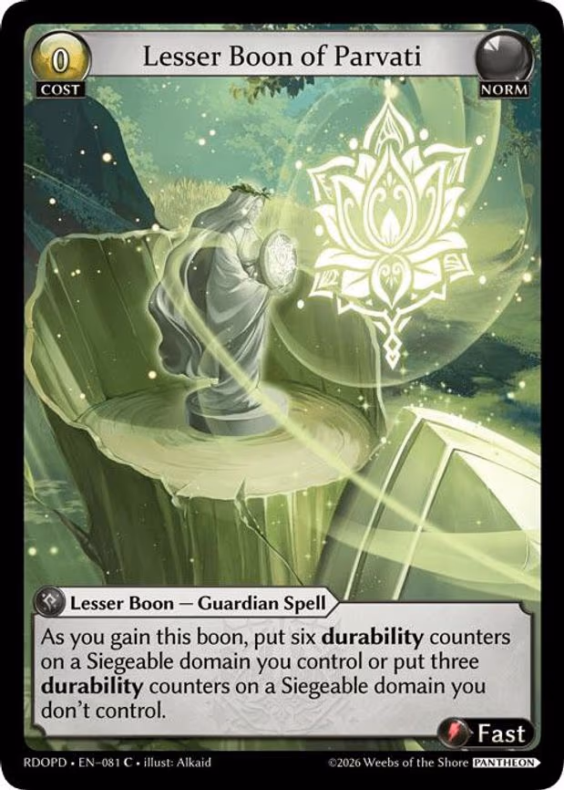Lesser Boon of Parvati - Common (081)