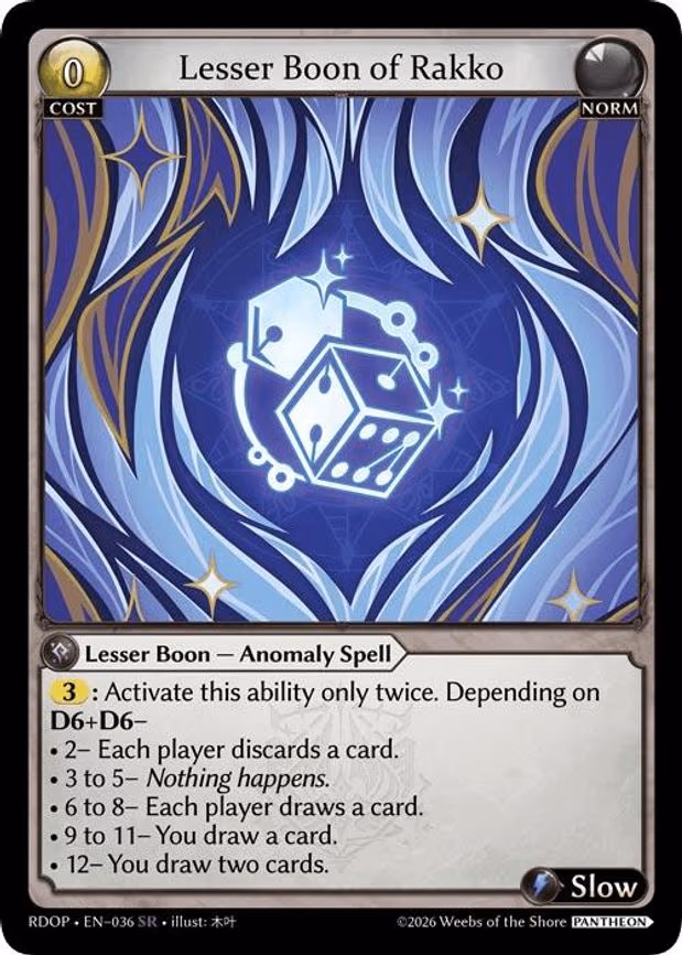 Lesser Boon of Rakko - Super Rare (036)