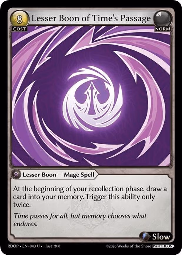 Lesser Boon of Time's Passage - Uncommon (043)