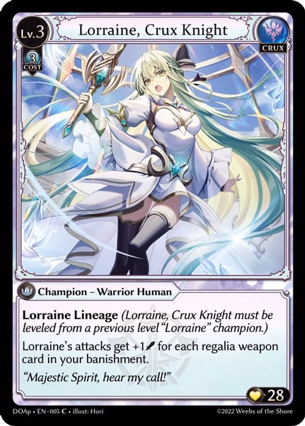 Lorraine, Crux Knight